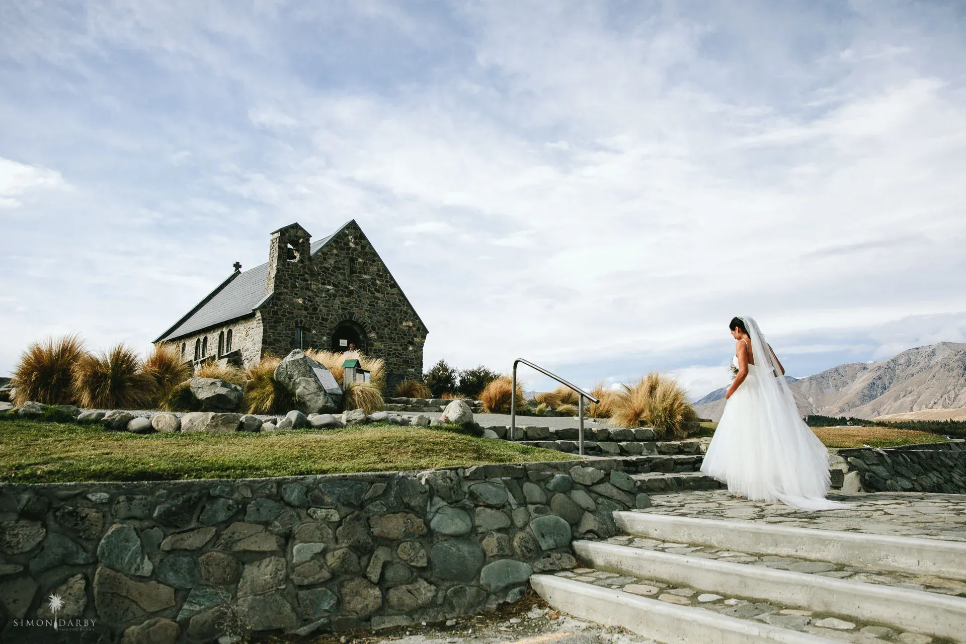 The historic stone Church of the Good Shepherd on the shore of Lake Tekapo