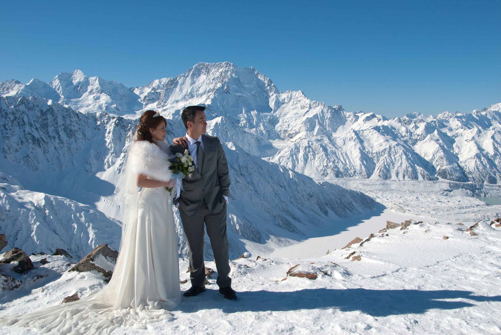 Mt Cook Snow Wedding NZ