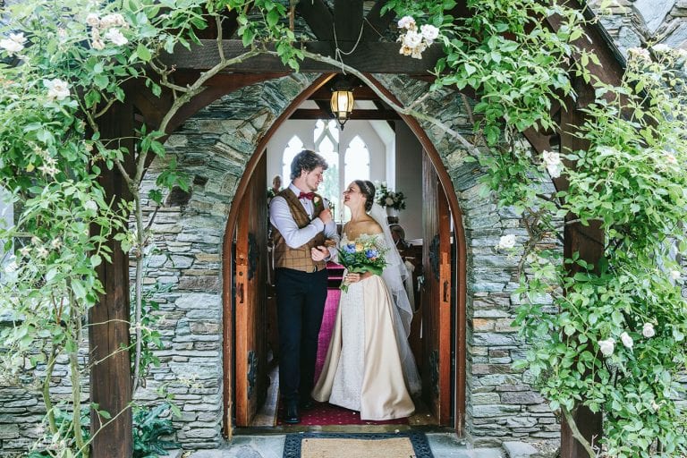 Asya and Sergey's Queenstown church wedding