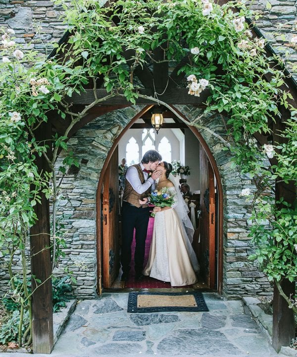 Asya and Sergey's Queenstown church wedding
