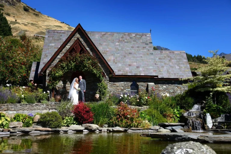 Chapel by the Lake wedding ceremony in Queenstown, New Zealand
