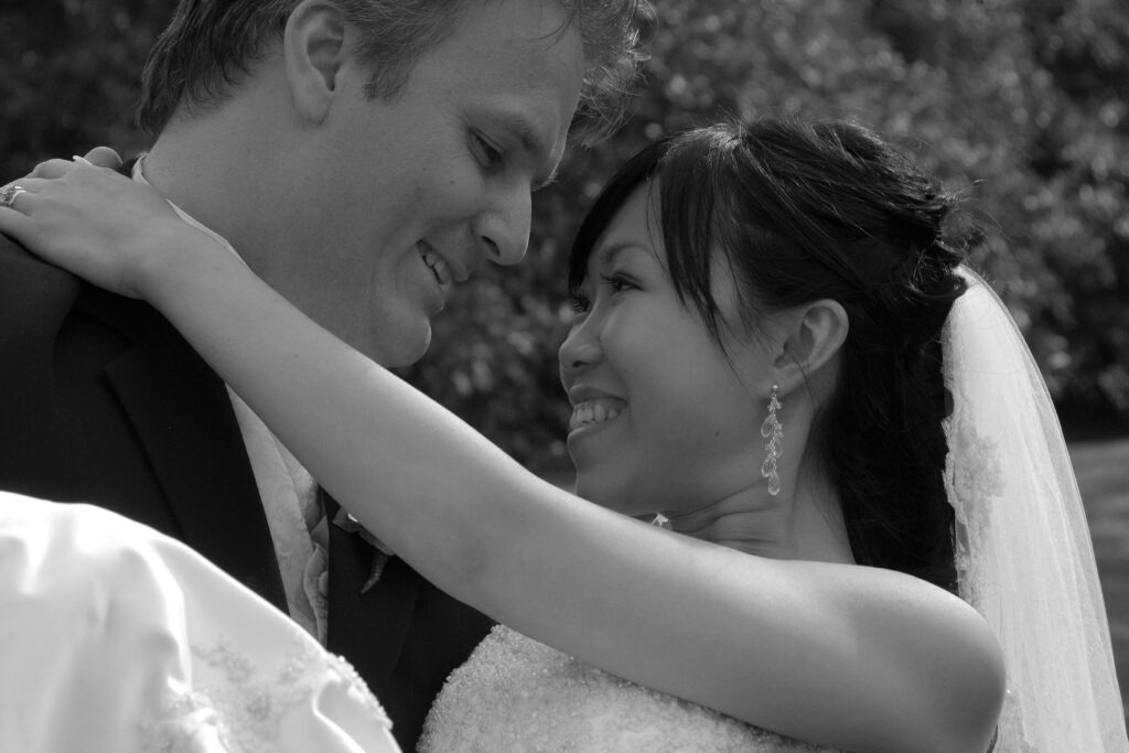 Couple sharing an intimate moment during their New Zealand elopement ceremony